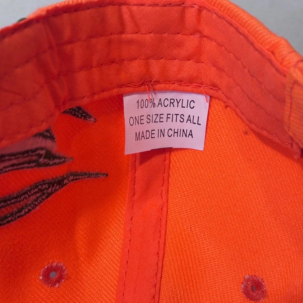 Hunter Blaze Orange Camo Bill Hat One‎ Size Live to Hunt Embroidered Cap